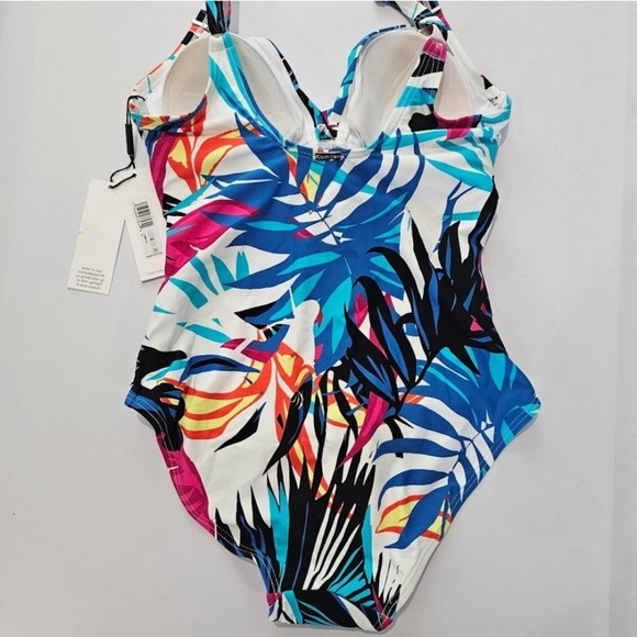 NWT Calvin Klein Twist Front Tummy Control One Piece Size 6 - Picture 4 of 6